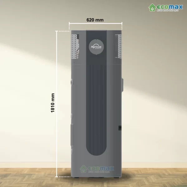 kich thuoc may nuoc nong trung tam bom nhiet heat pump apricus aphp 260