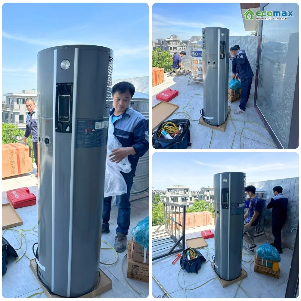Máy nước nóng trung tâm Rheem AmbiPower MDc-180 8 Công trình lắp đặt Máy nước nóng trung tâm Rheem AmbiPower MDc-180