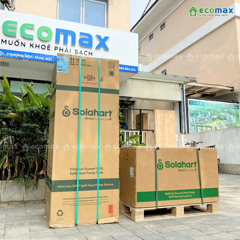 Máy bơm nhiệt Heat Pump Solahart 325 Lít Atmos Eco Split 5kW 16 Máy bơm nhiệt Solahart Atmos Eco Split 325 lít chính hãng nguyên thùng tại Ecomax